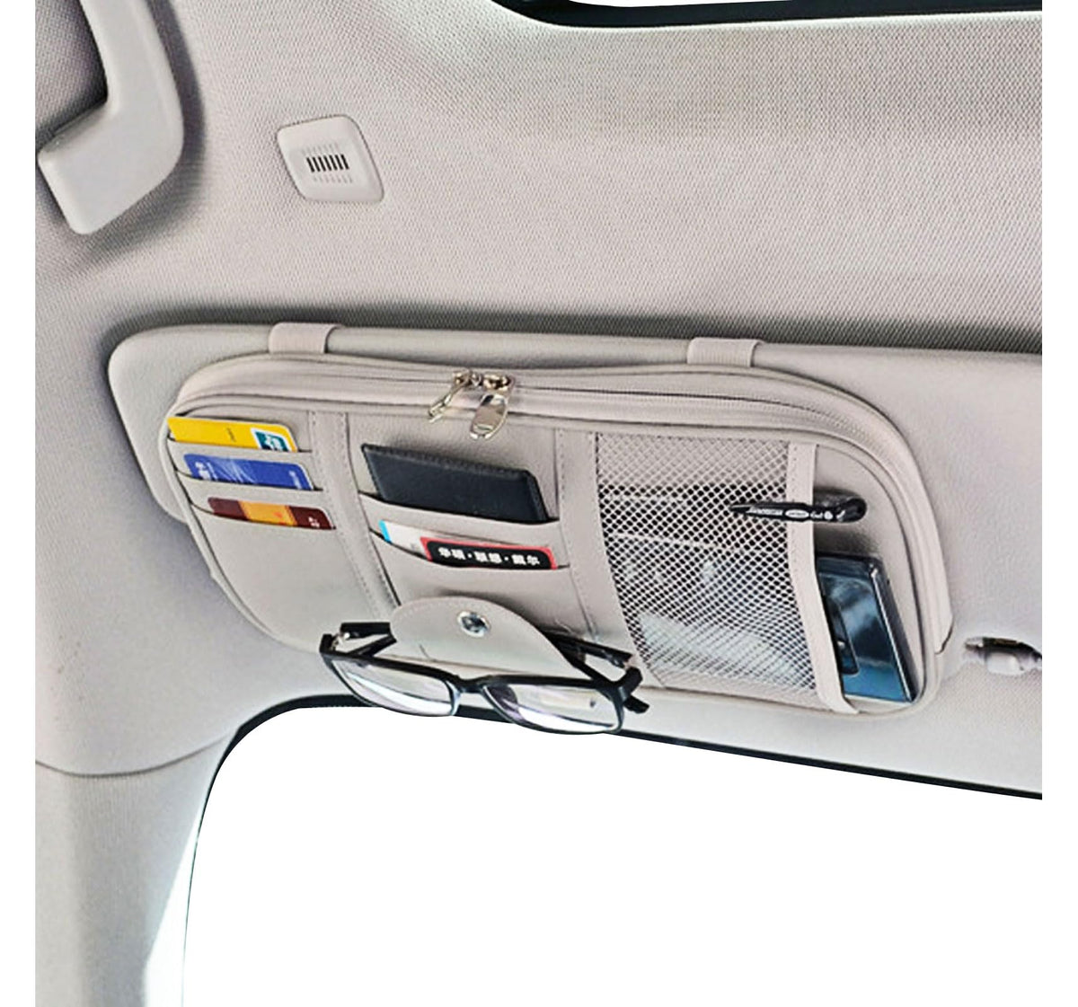 Da by front view visors organizer showing neat compact storage benefit