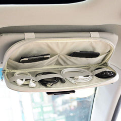 Da by open zippered compartment displaying secure document storage benefit