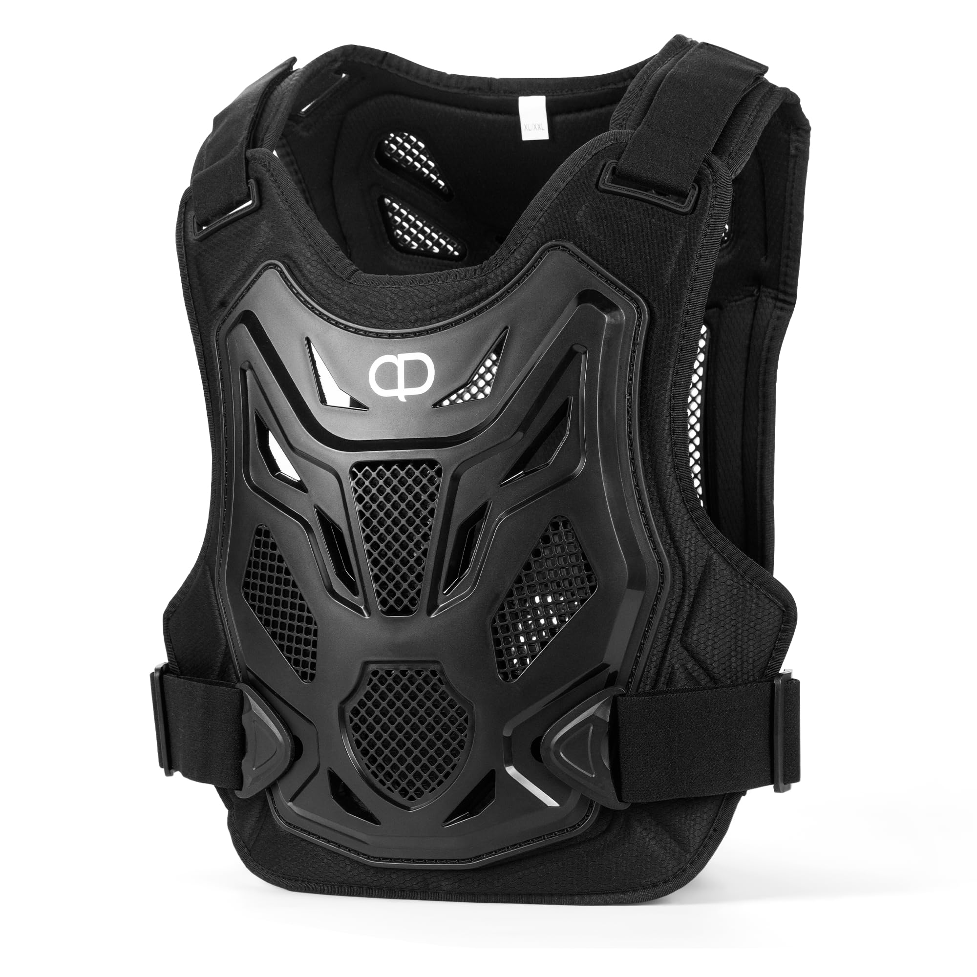 DA Y03 front view vest showing full chest protection and mobility benefit