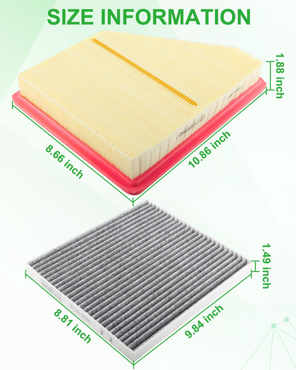 Dacall filter beside car key for size comparison showing practical scale benefit