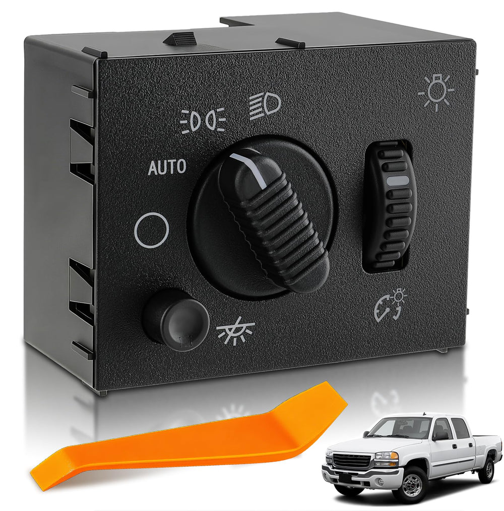 Dacall front-facing headlight switch showing controls and fit for easy replacement