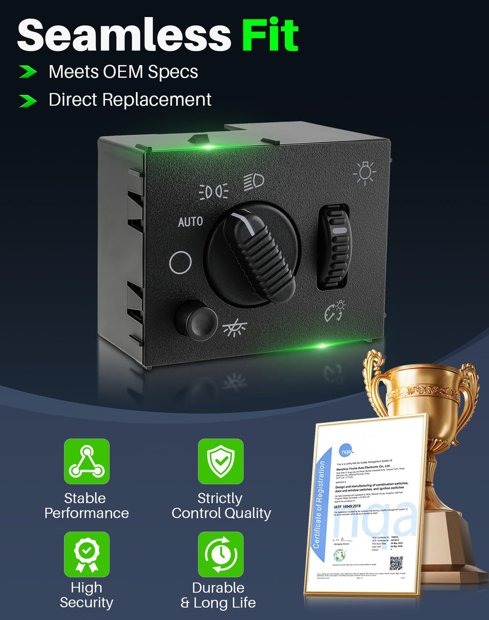 Dacall installed in dash showing restored lighting controls and user convenience