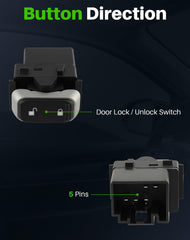 Dacall switch installed in door panel demonstrating correct fit and restored function