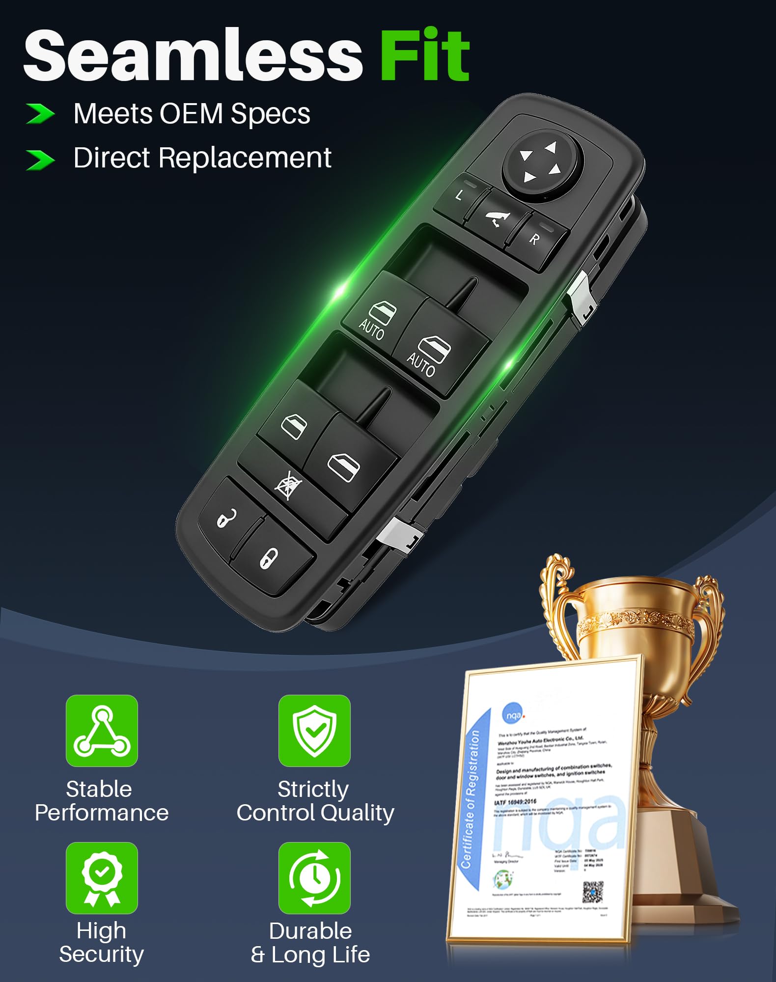 Dacall installed in Ram door panel proving seamless integration and factory appearance