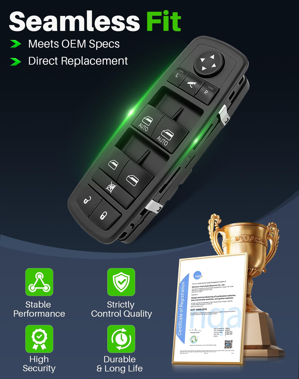 Dacall installed in Ram door panel proving seamless integration and factory appearance