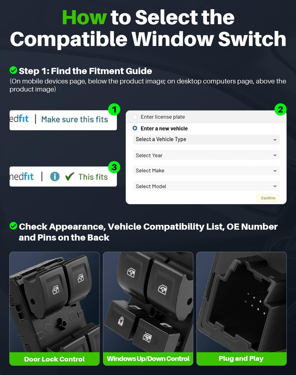 Dacall switch in a garage setting conveying practical, DIY replacement benefit