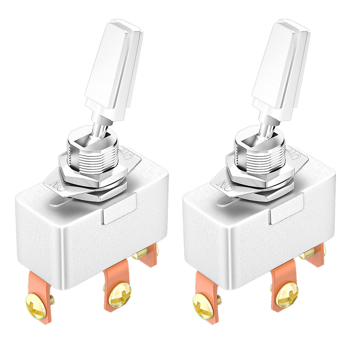 DaierTek front view of toggle switch showing robust metal housing and clear positions, reliable control