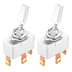 DaierTek front view of toggle switch showing robust metal housing and clear positions, reliable control