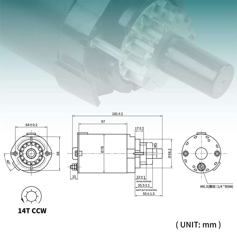 DALUOBO starter solenoid closeup highlighting durable engagement