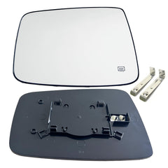 Danbojit left heated mirror front view showing clear reflective surface and fit