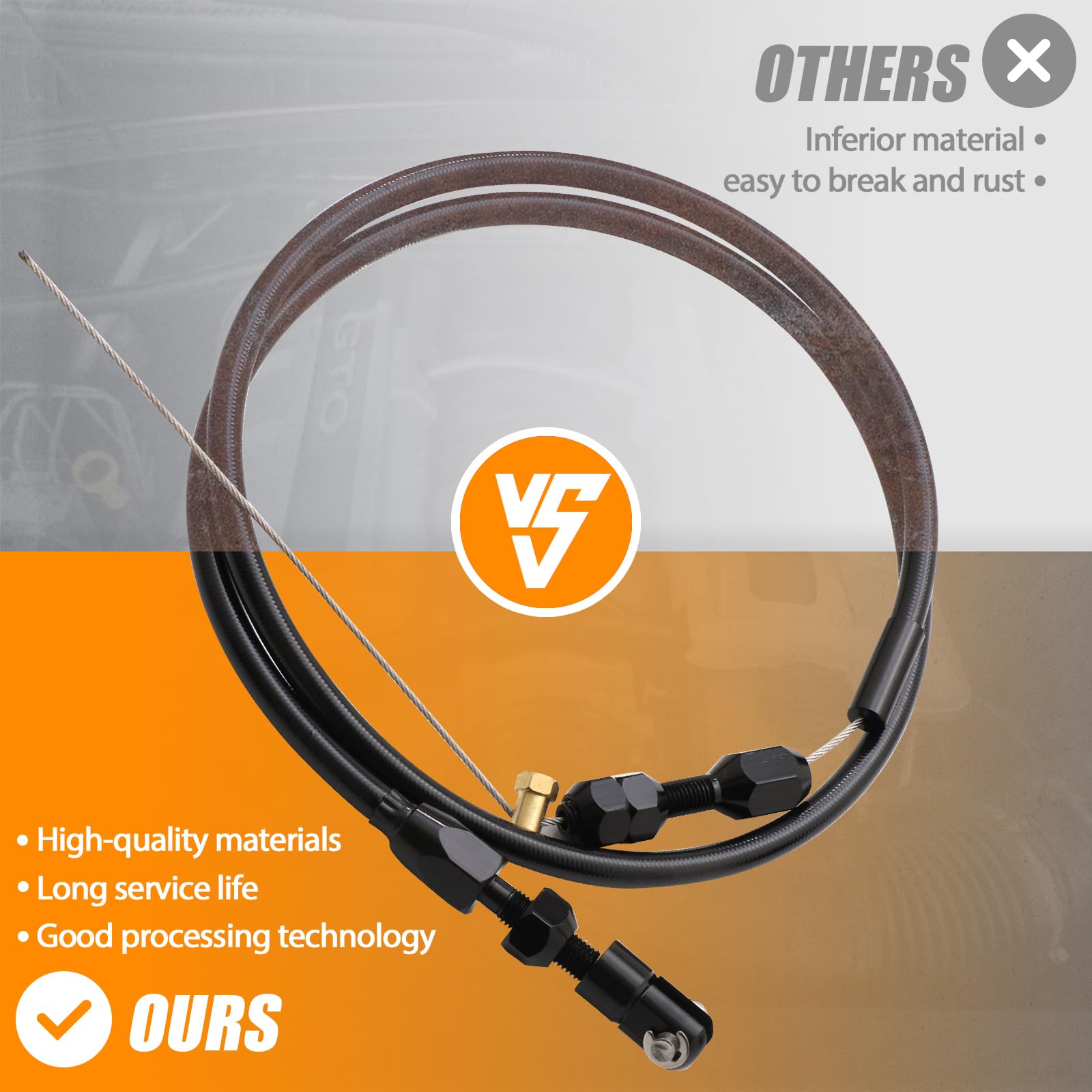 daola888 cable connected to carburetor demonstrating compatibility and precise throttle control