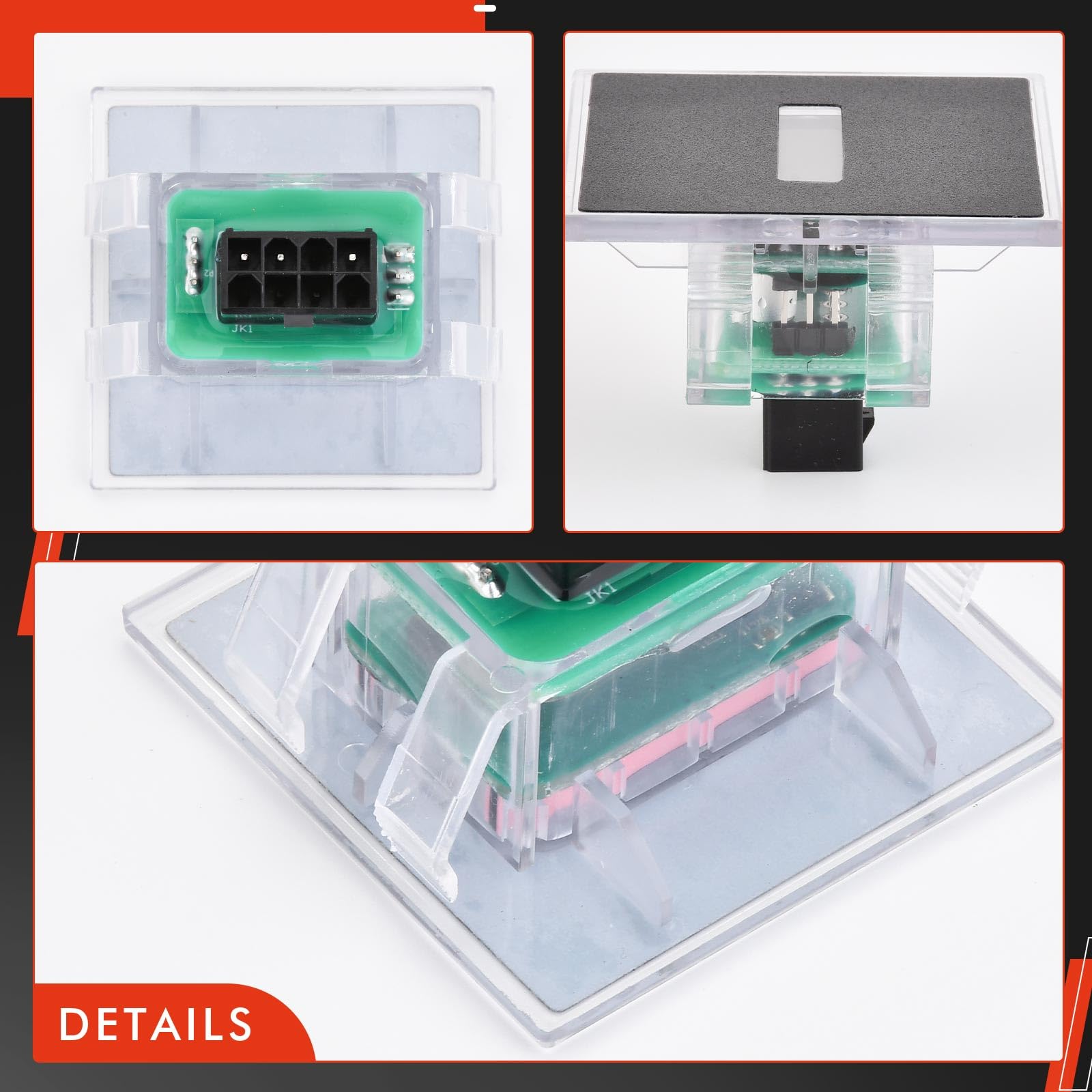 Daposhac next to ruler showing compact size for simple dash mounting