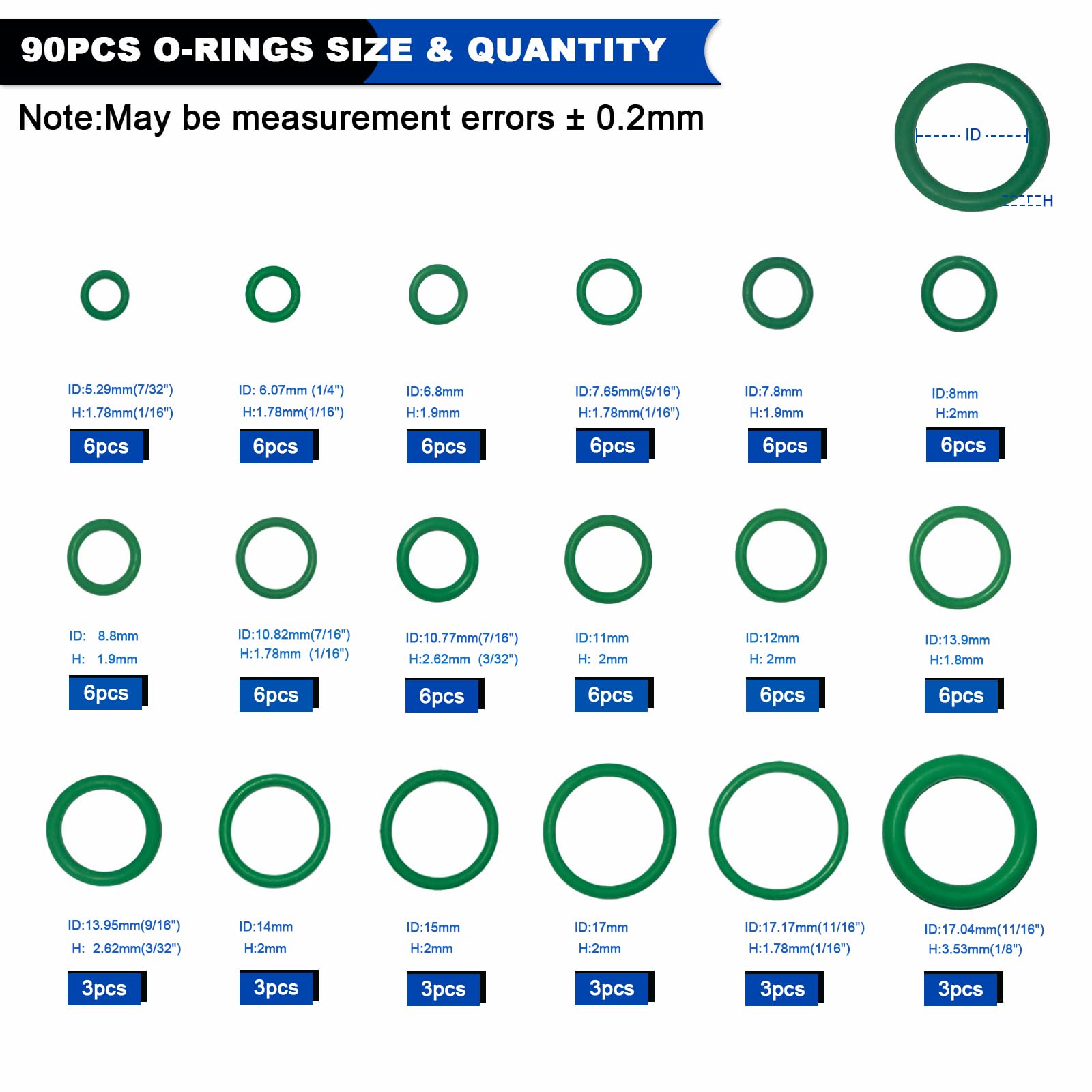 Daptemn NBR O-rings close-up showing elastic seal material and oil resistance