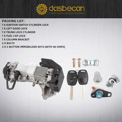 Dasbecan two 2-button ID46 keys close detail showing transponder chips ready for programming