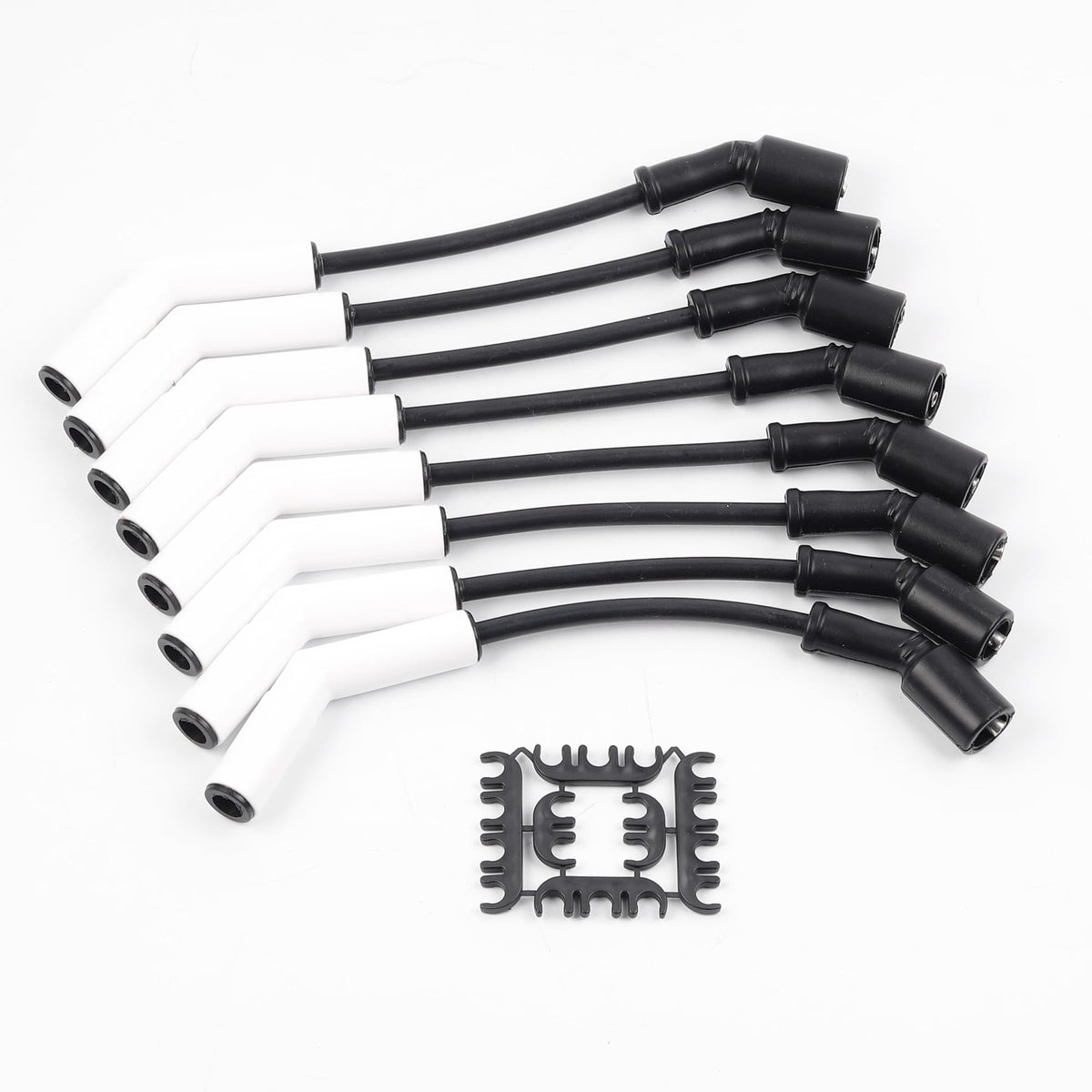 Dasbecan 9070C front packaging showing full spark plug wire set and benefits
