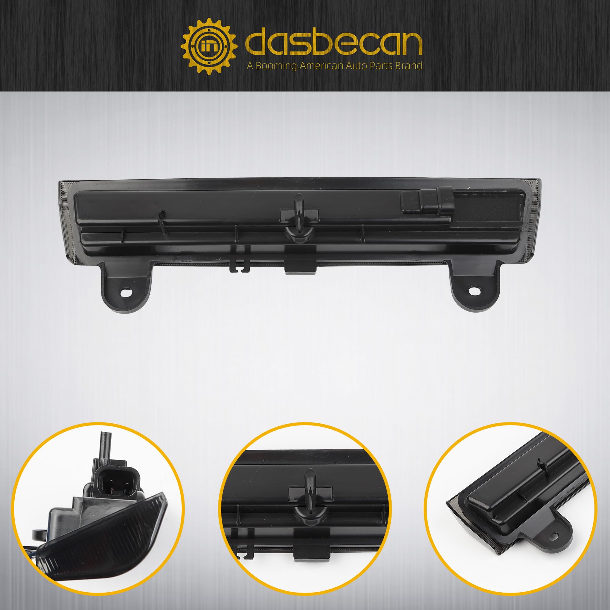 Dasbecan illuminated at night on vehicle showing improved visibility
