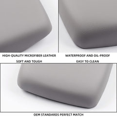 Dasbecan close-up of microfiber leather stitching highlighting durable finish and neat seams