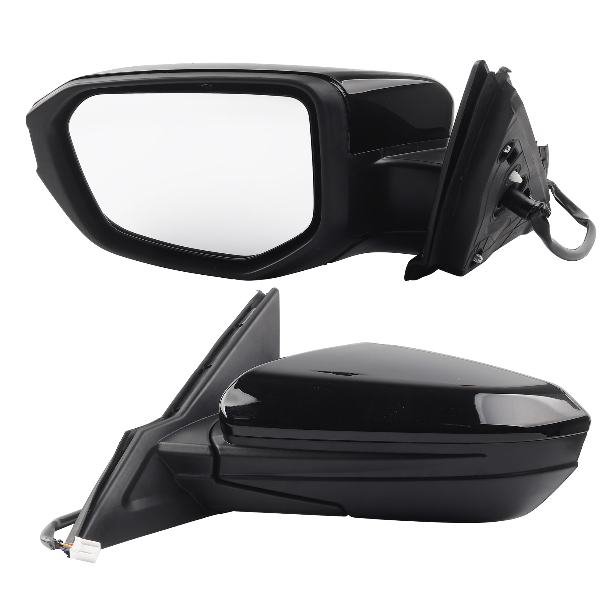 Dasbecan driver side mirror front view showing OEM fit for Civic