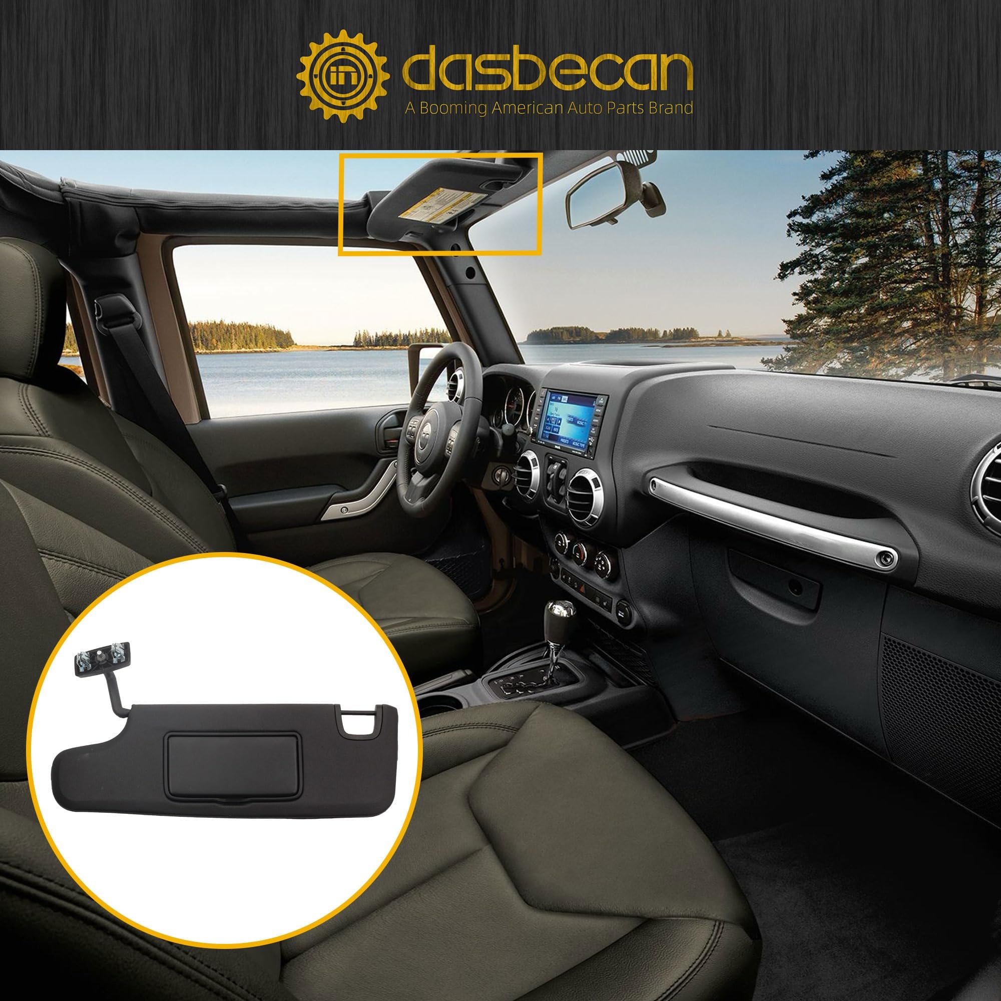 Dasbecan visor edge and hinge closeup emphasizing sturdy construction