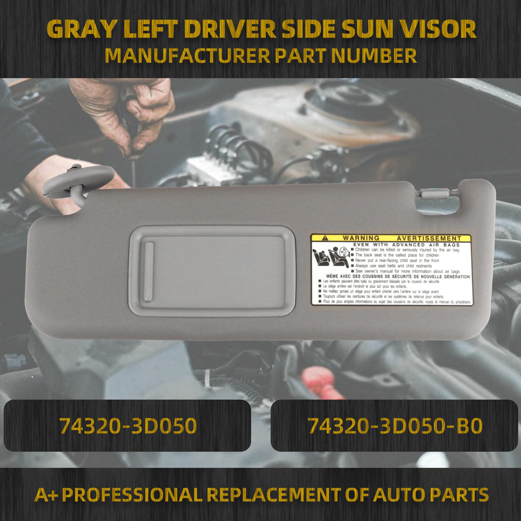 Dasbecan visor rear view highlighting mounting points and bracket compatibility
