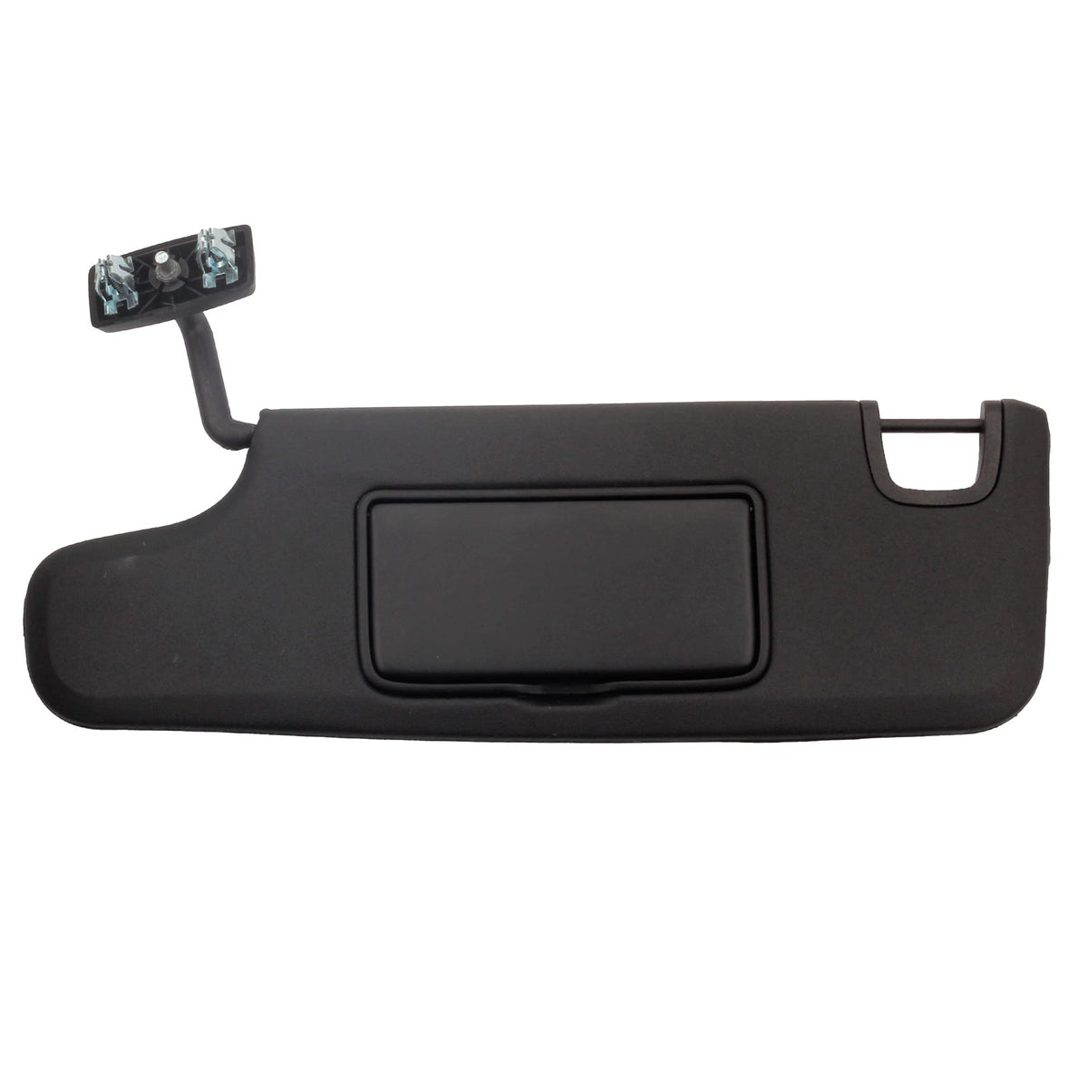 Dasbecan left visor front view showing clean black finish and OEM fit