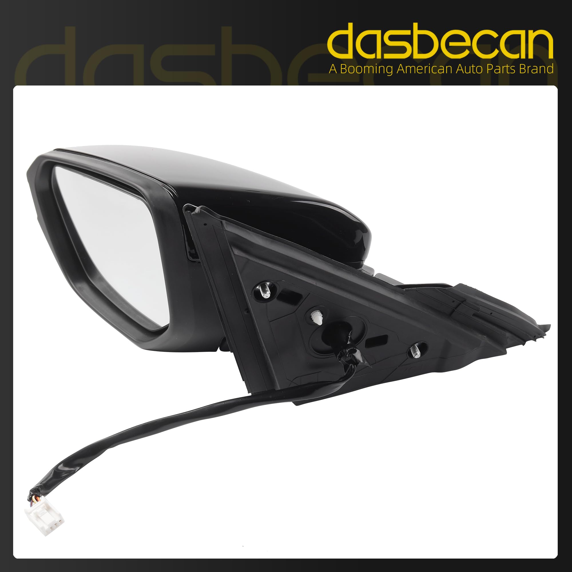 Dasbecan mirror next to a hand for scale and easy size identification