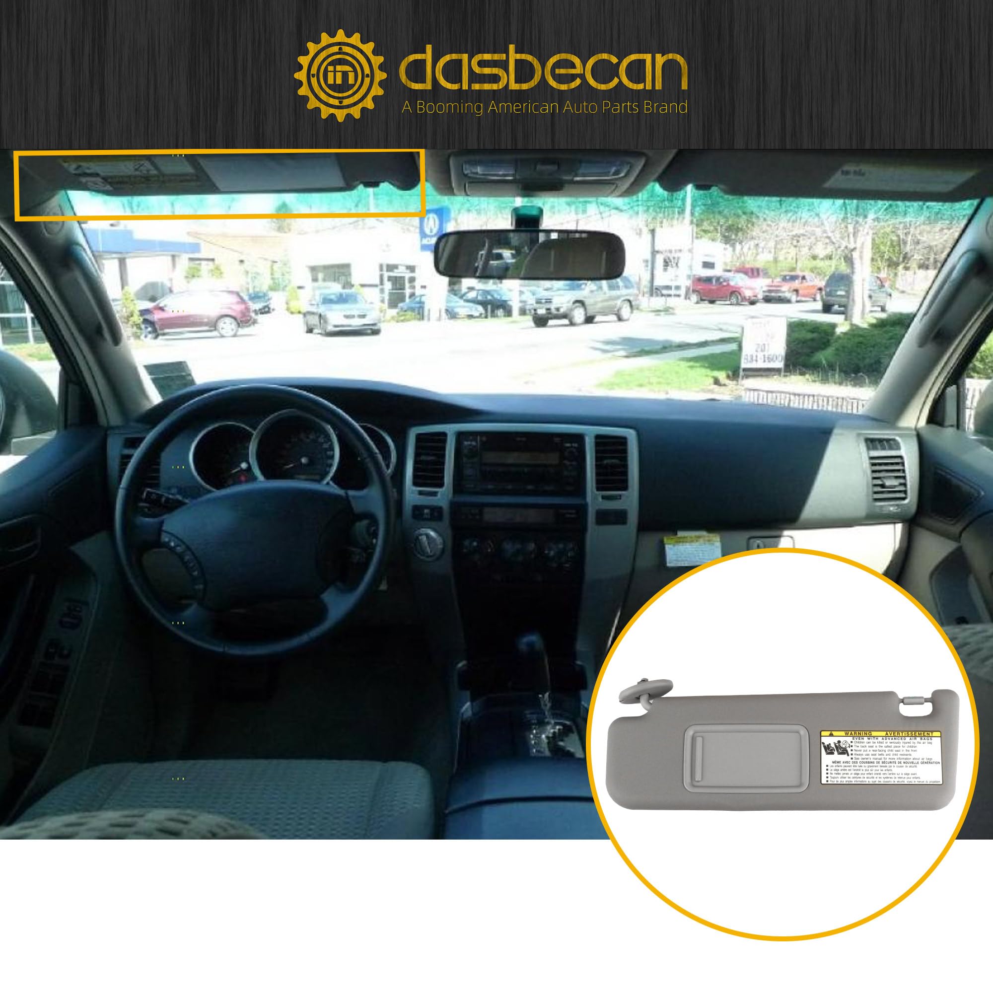 Dasbecan label with OE numbers 74320-3D050 visible for accurate fit checks