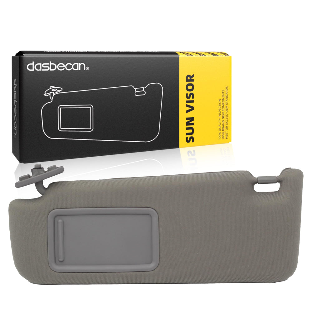 Dasbecan gray sun visor front view showing clean factory-style fit for Toyota Camry