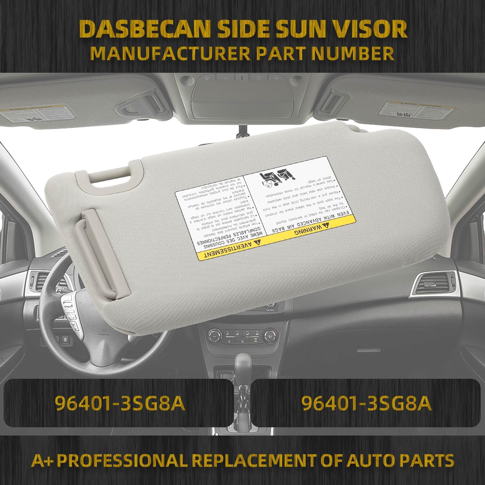 Dasbecan visor installed in Nissan Sentra showing exact fit and alignment