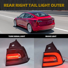 Dasbecan tail light back showing 3-pin connector for easy plug-and-play