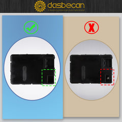 Dasbecan wiring connector detail illustrating direct plug-in replacement ease