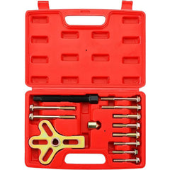 DASBET front view of the 13-piece puller set showing organized tools and case, ensures quick access