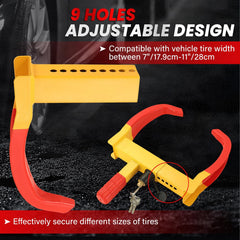 DASBET mounted on trailer wheel demonstrating secure immobilization benefit