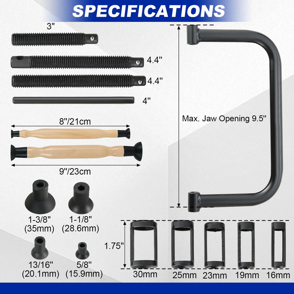 DASBET valve lapper tools with hardwood handles for better control and comfort