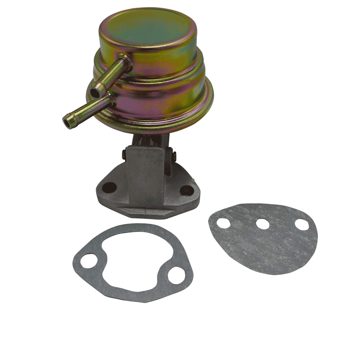 DASPARTS fuel pump front view showing mounting and ports for accurate fit