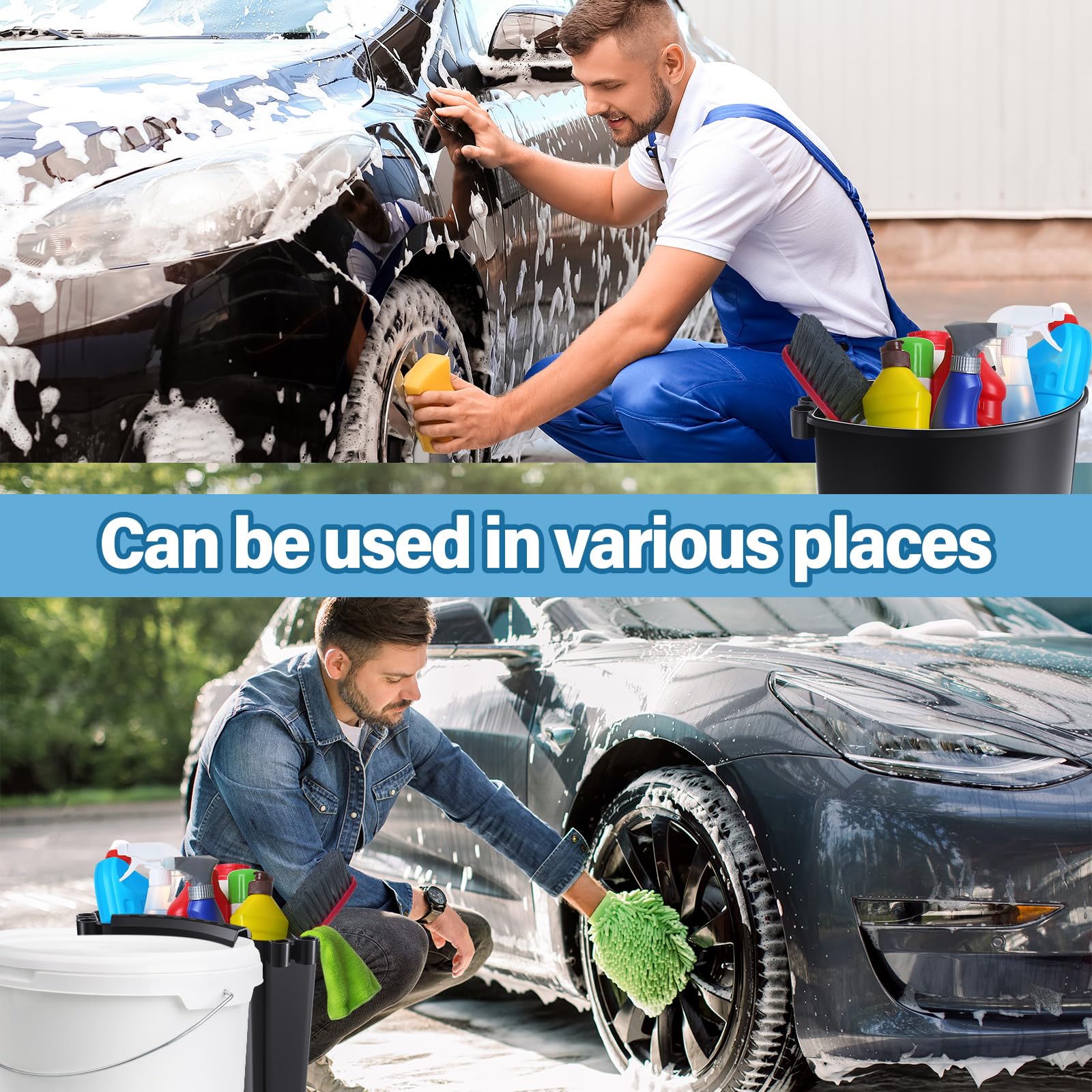 Datanly filled with brushes and towels for efficient detailing