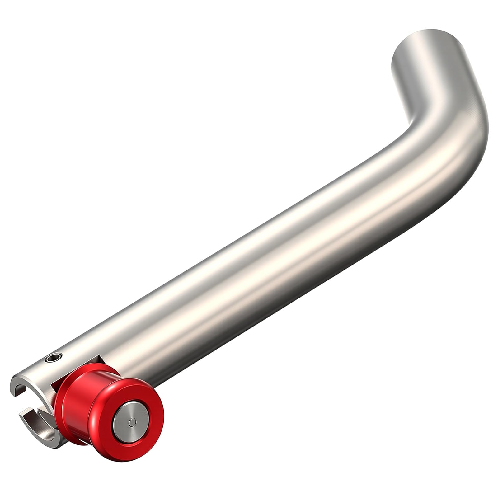 Datanly red-head hitch pin lock front view shows compact secure design and visibility
