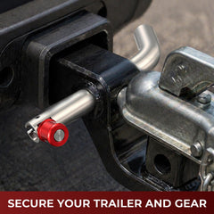 Datanly installed on trailer receiver showing secure hold and theft deterrence