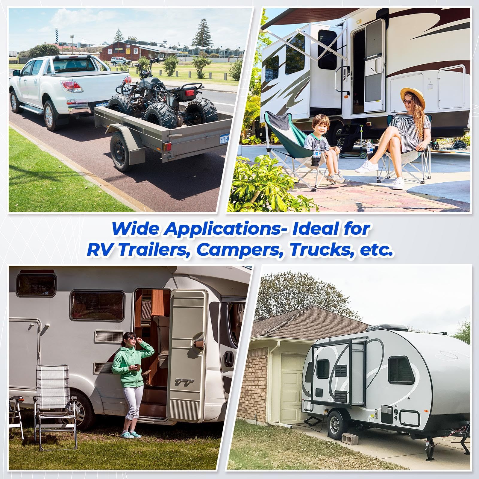 Datanly hitch pin in campground setup illustrating reliable towing safety on trips