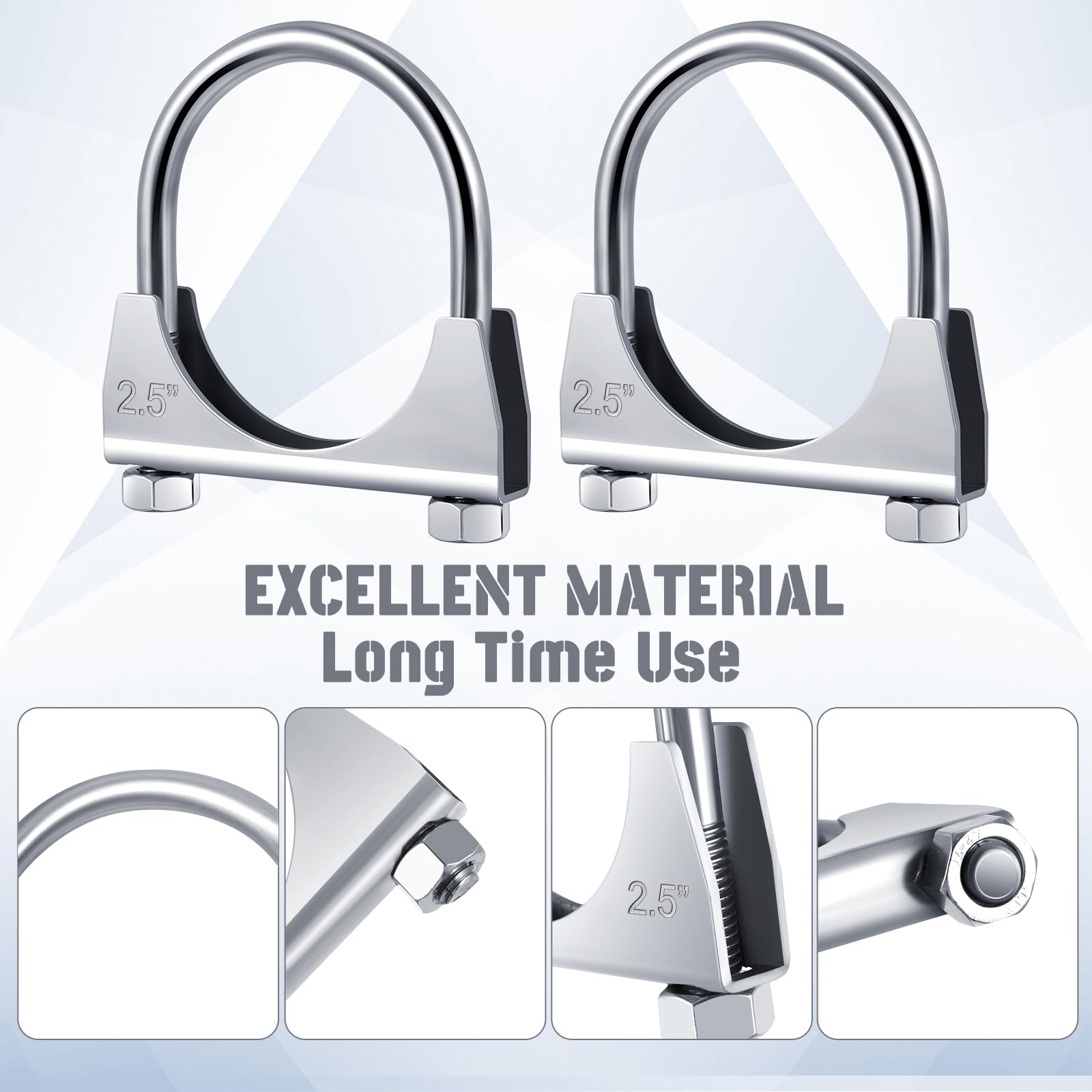 Datanly U-bolt threaded nuts view showing easy hand-tool tightening benefit