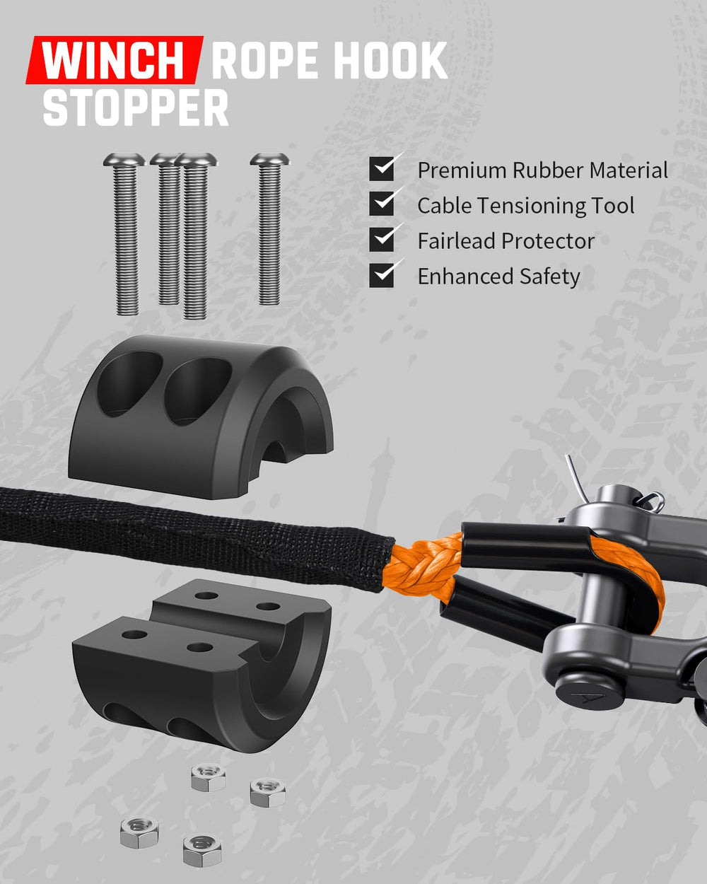 DAYDOOR synthetic rope floating in water during recovery, useful for water or mud recoveries
