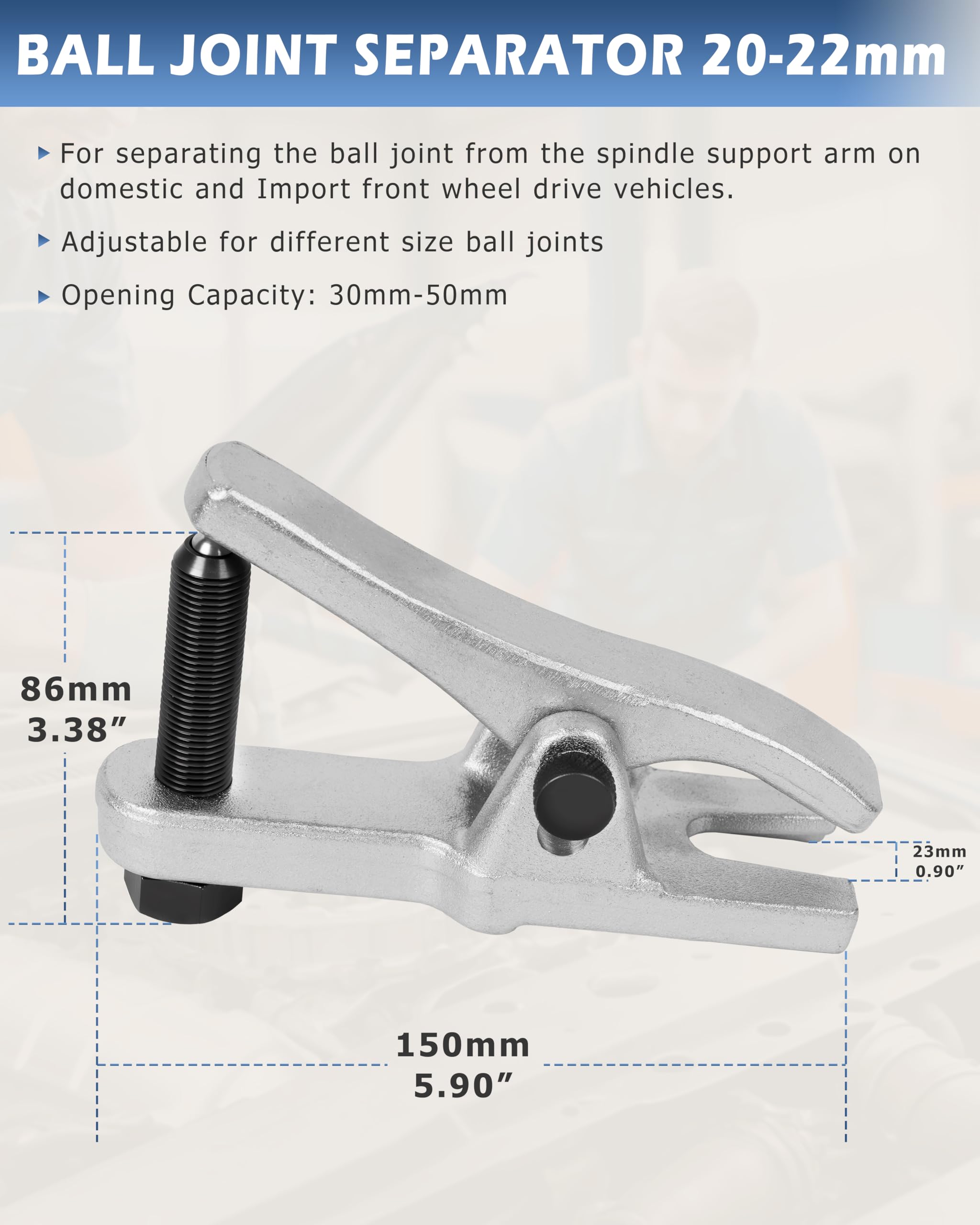 DAYUAN conical pitman arm puller in-use removing pitman arm with reduced part damage