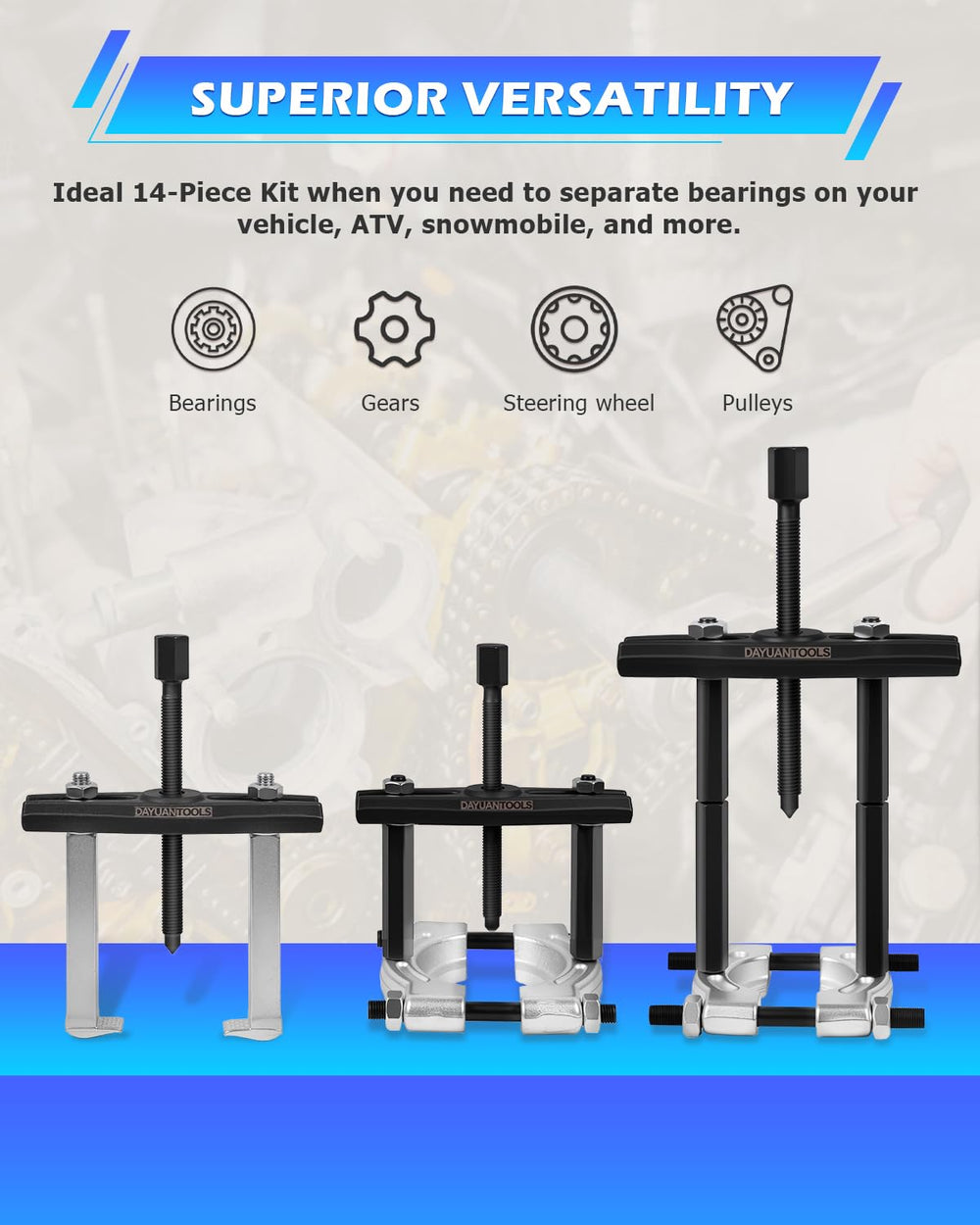 DAYUAN cross-bar and forcing screw detail illustrating durable connection strength