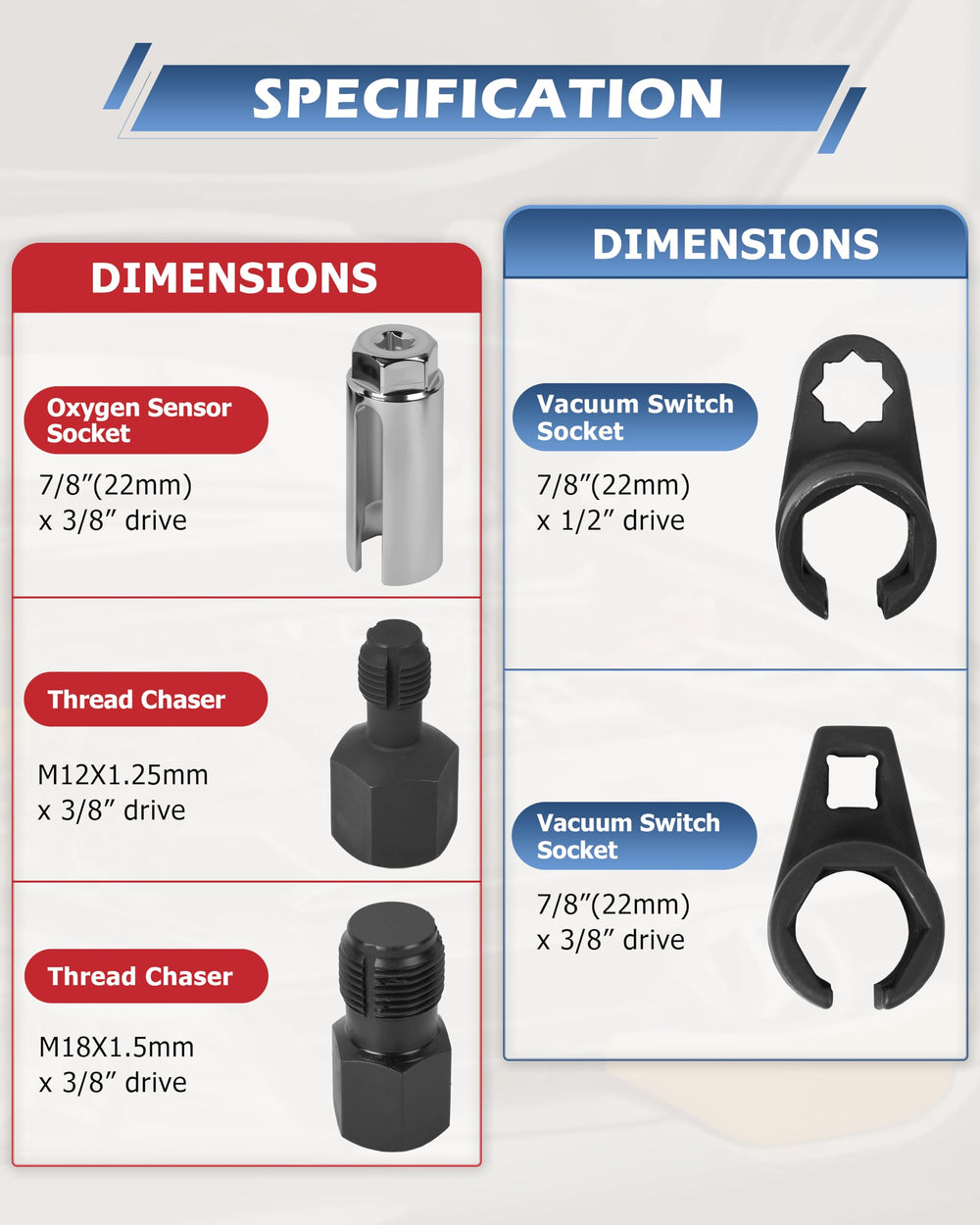 DAYUAN extra-deep broach socket highlighting reach for recessed sensors