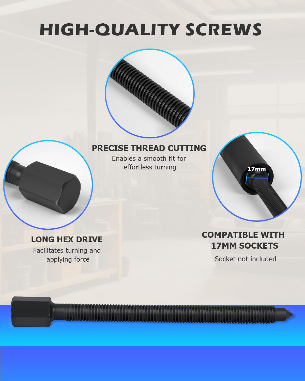 DAYUAN forcing screw thread and tip showing corrosion-resistant threads benefit