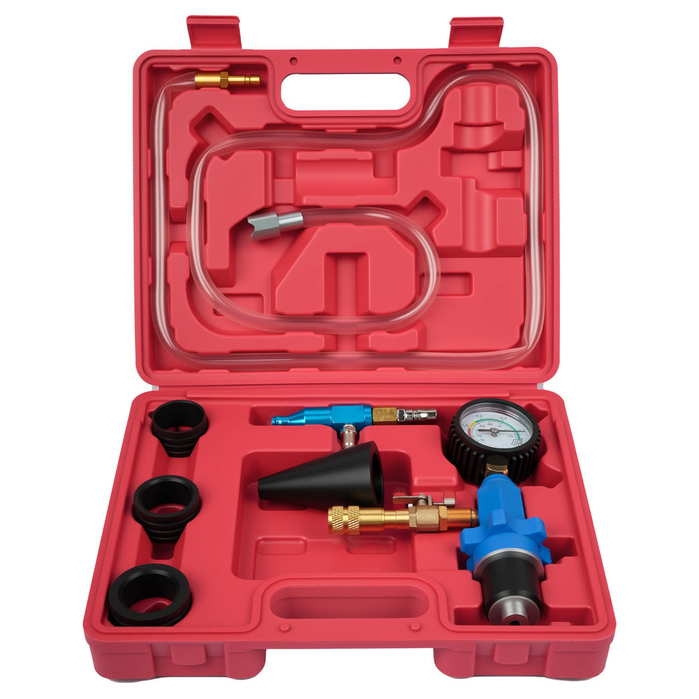 DAYUAN front view of vacuum purge kit showing components for faster coolant refills