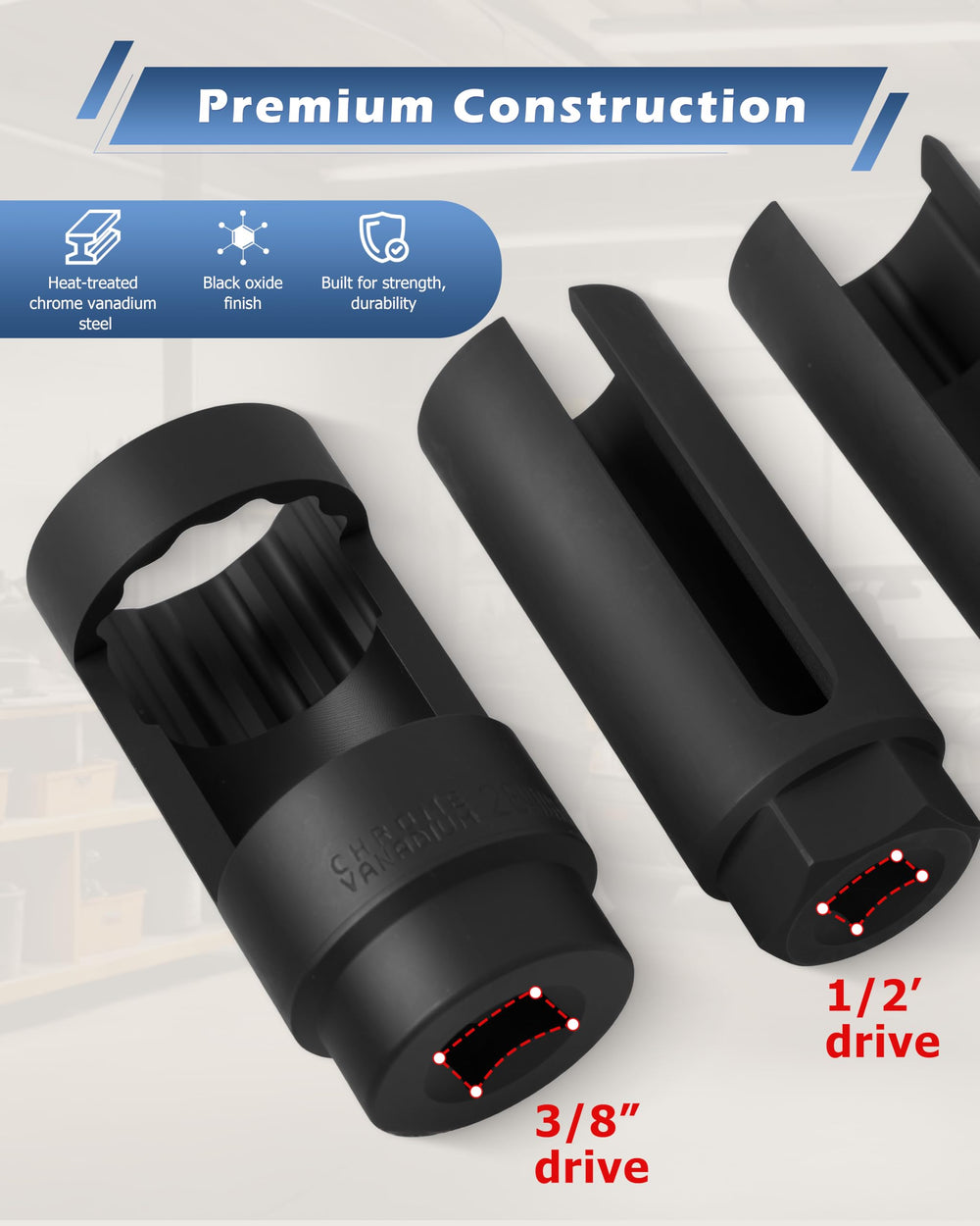 DAYUAN long socket side view reaching recessed sensors for easier access