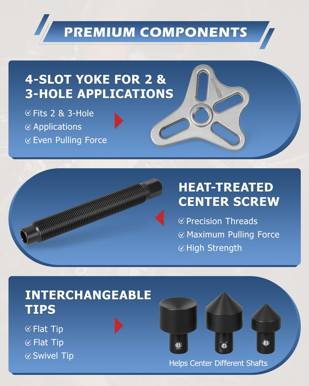 DAYUAN pressure screw and floating swivel protecting shaft ends