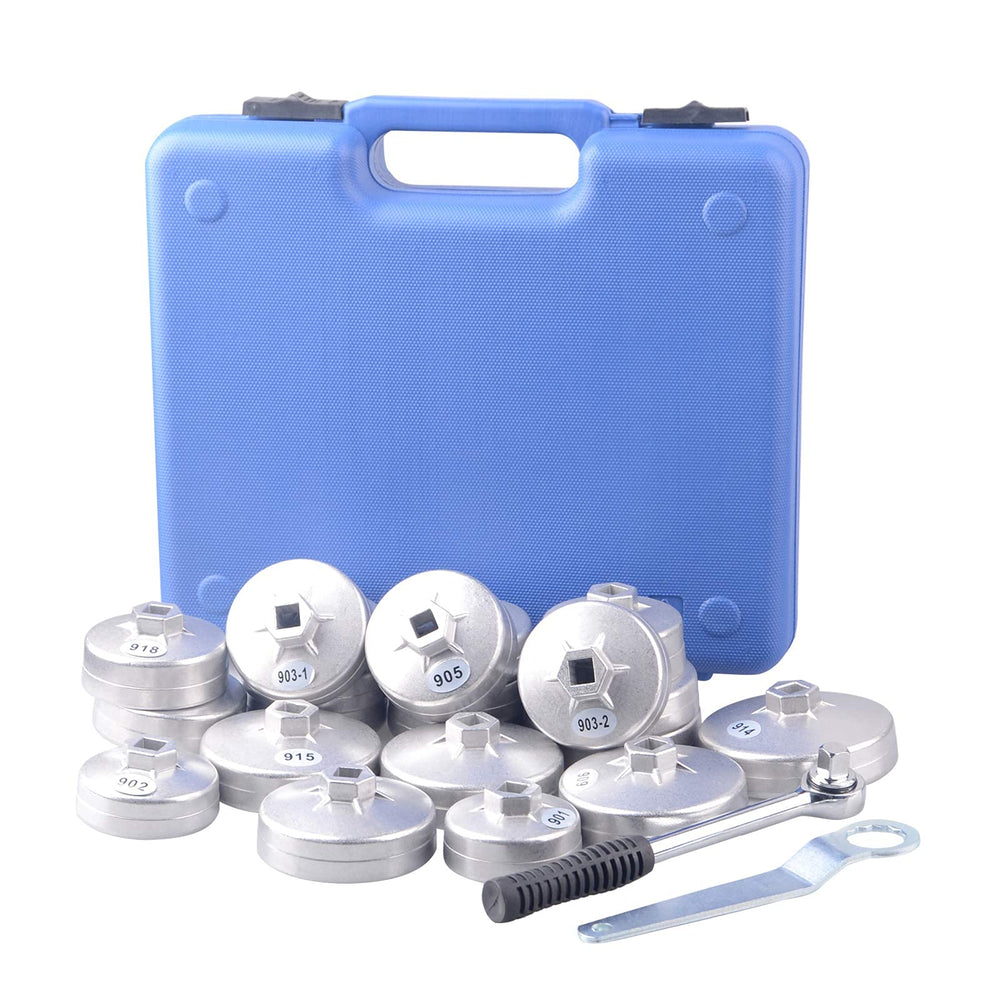 DAYUAN socket engaged on oil filter cap demonstrating safe non-crushing removal