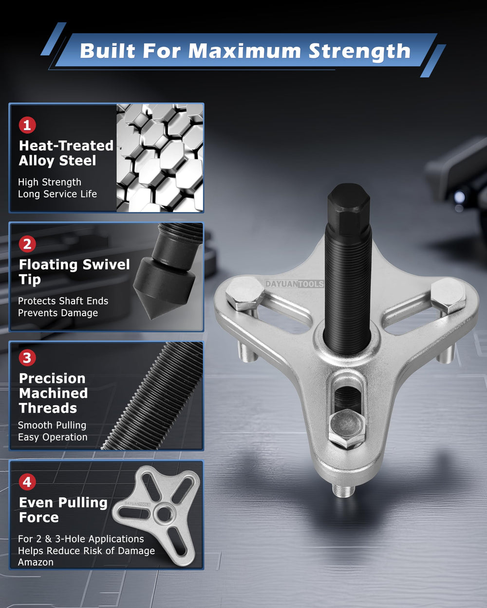 DAYUAN yoke detail showing heat-treated steel durability
